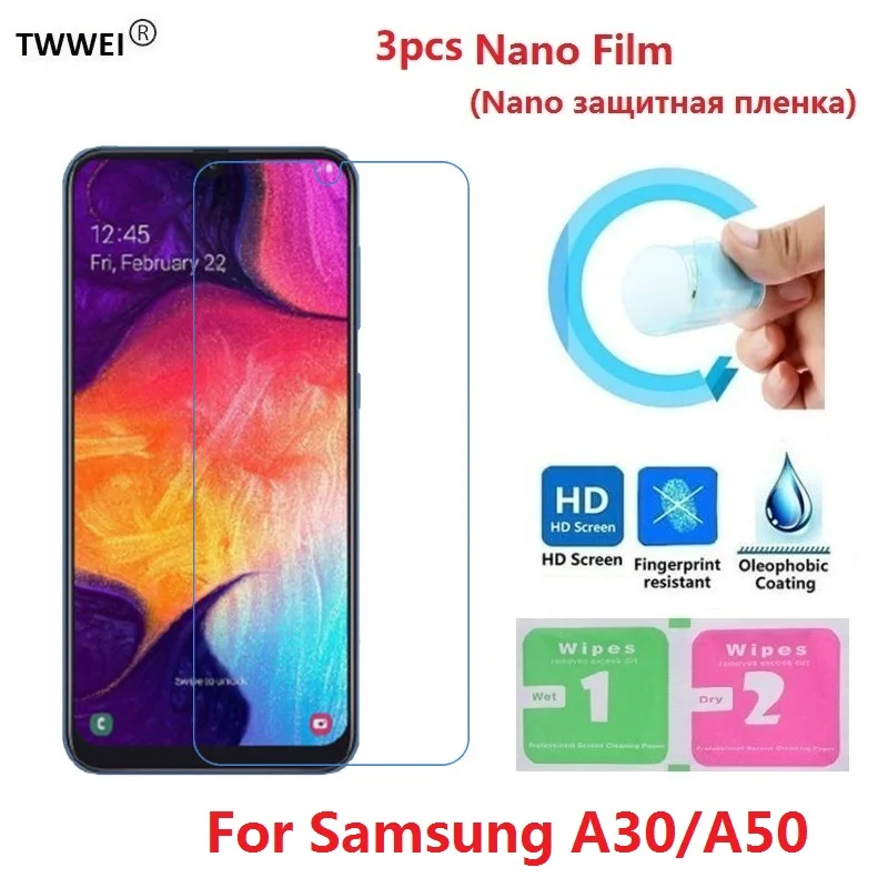 3 шт. защитная пленка для Samsung A50 A30 Защитная Galaxy защиты экрана (не стекло)|Защитные