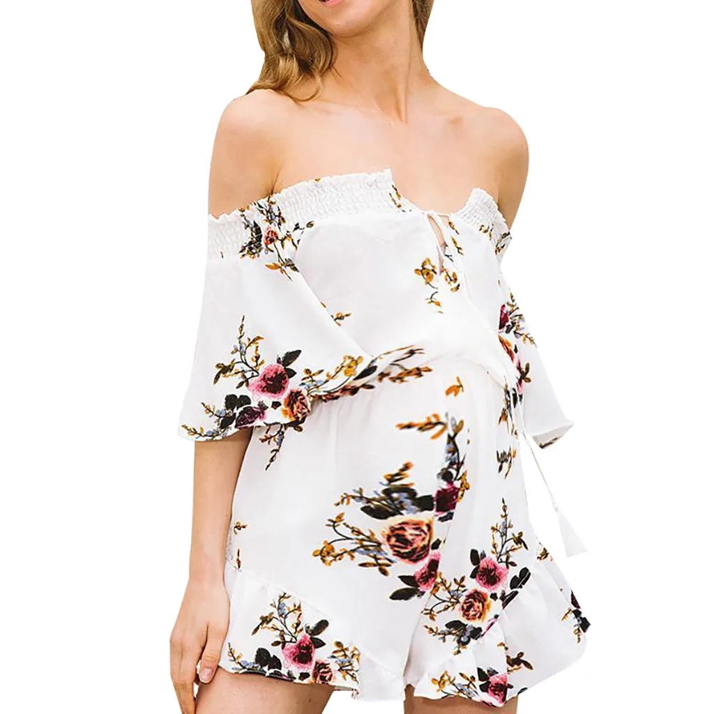 LONSANT Maternity dresses Women chiffon Off Shoulder Straps short skirt jumpsuit Florals Printed Pregnant clothes Drop Ship 2020
LONSANT Maternity dresses Women chiffon Off Shoulder Straps short skirt jumpsuit Florals Printed Pregnant clothes Drop Ship 2020