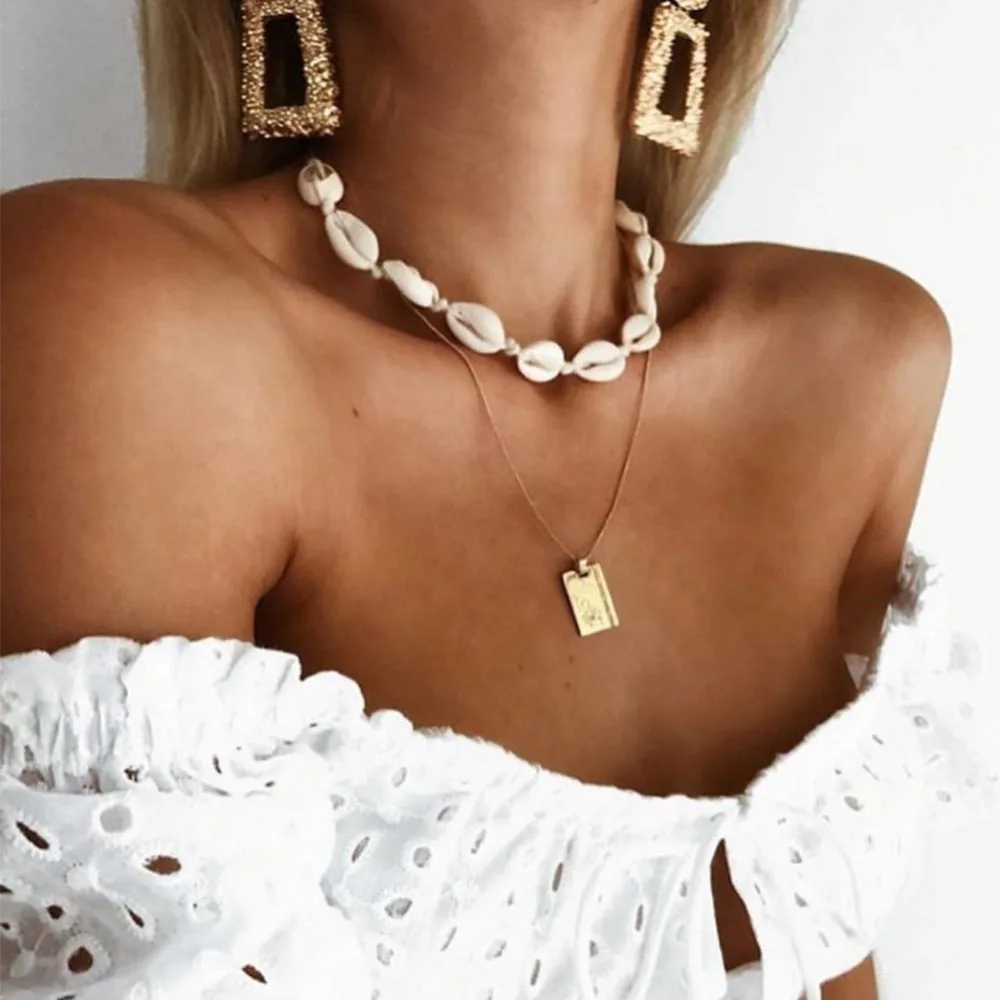 IPARAM 2020 Natural Sea Shell Choker Chain Necklace for Women Bohemian Vintage Beach Conch Shell Kolye Jewelry Wholesale
IPARAM 2020 Natural Sea Shell Choker Chain Necklace for Women Bohemian Vintage Beach Conch Shell Kolye Jewelry Wholesale