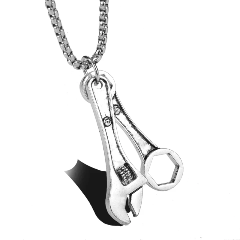 Men Cool Metal stainless steel Spanner Pendant Wrench Necklaces & Pendants Jewelry Mechanic Tool Necklace Collier
Men Cool Metal stainless steel Spanner Pendant Wrench Necklaces & Pendants Jewelry Mechanic Tool Necklace Collier