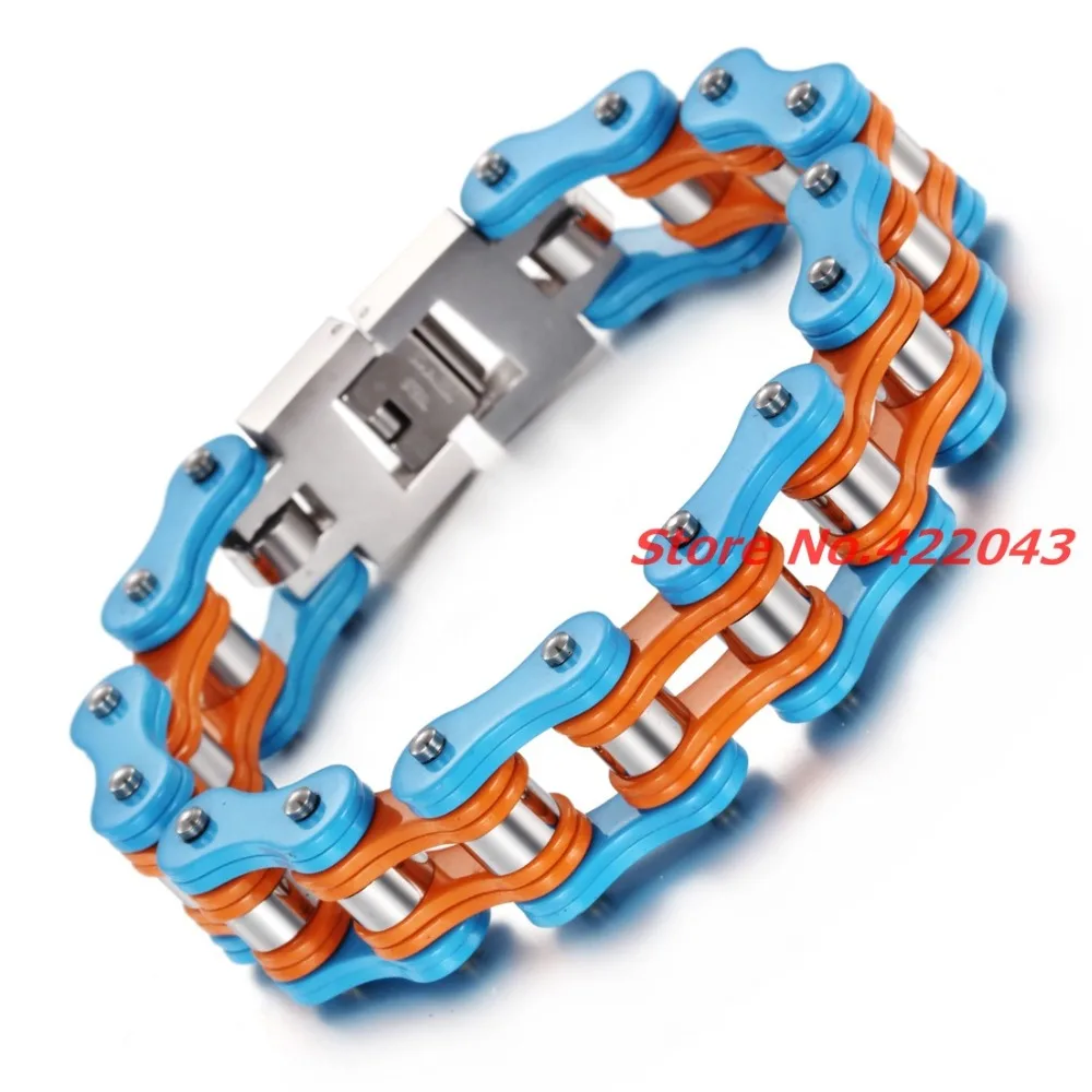 Fashion Charm Mens Bracelets Men Jewelry Multi-Color Choose Stainless Steel Motorcycle Bicycle Chain Link Mens Bracelets Band
Fashion Charm Mens Bracelets Men Jewelry Multi-Color Choose Stainless Steel Motorcycle Bicycle Chain Link Mens Bracelets Band