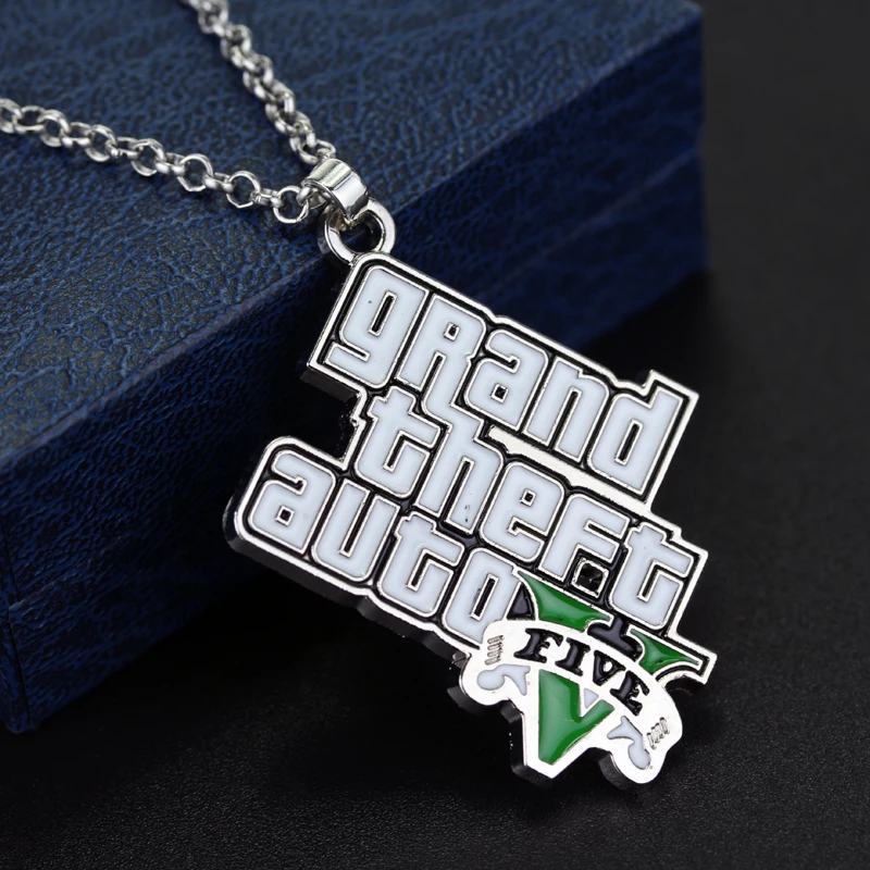 MQCHUN Classic Game GTA Necklace Grand Theft Auto Pendant Necklace For Men Fans V Logo Necklace Statement Pendant Chain
MQCHUN Classic Game GTA Necklace Grand Theft Auto Pendant Necklace For Men Fans V Logo Necklace Statement Pendant Chain
