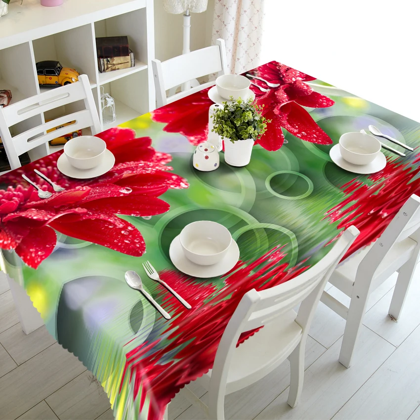Customizable 3D Tablecloth HD Red Stereoscopic Flowers Pattern Waterproof Polyester Rectangular Table Cloth for Home Wedding
Customizable 3D Tablecloth HD Red Stereoscopic Flowers Pattern Waterproof Polyester Rectangular Table Cloth for Home Wedding