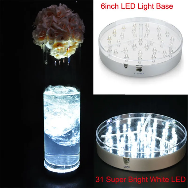 KITOSUN 6inch Acrylic Round LED Vase Base Light with 31 Super Bright White Leds for Wedding and Party Vases Table Decoration
KITOSUN 6inch Acrylic Round LED Vase Base Light with 31 Super Bright White Leds for Wedding and Party Vases Table Decoration