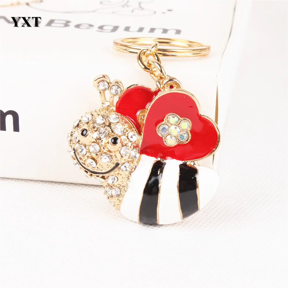 White Bee Honey Lovely Heart Fashion Cute Rhinestone Crystal Pendent Key Chain Women Charm New Jewelry Gift
White Bee Honey Lovely Heart Fashion Cute Rhinestone Crystal Pendent Key Chain Women Charm New Jewelry Gift