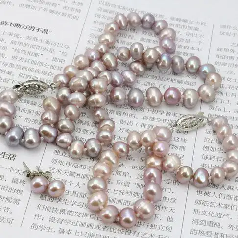 Selling Jewelry>>>Purpel Pearl Necklace Sets Fish Clasp 7-8mm Necklace 18 Inch Bracelet 7.5 Inch Earring Women Jewelry Making
Selling Jewelry>>>Purpel Pearl Necklace Sets Fish Clasp 7-8mm Necklace 18 Inch Bracelet 7.5 Inch Earring Women Jewelry Making