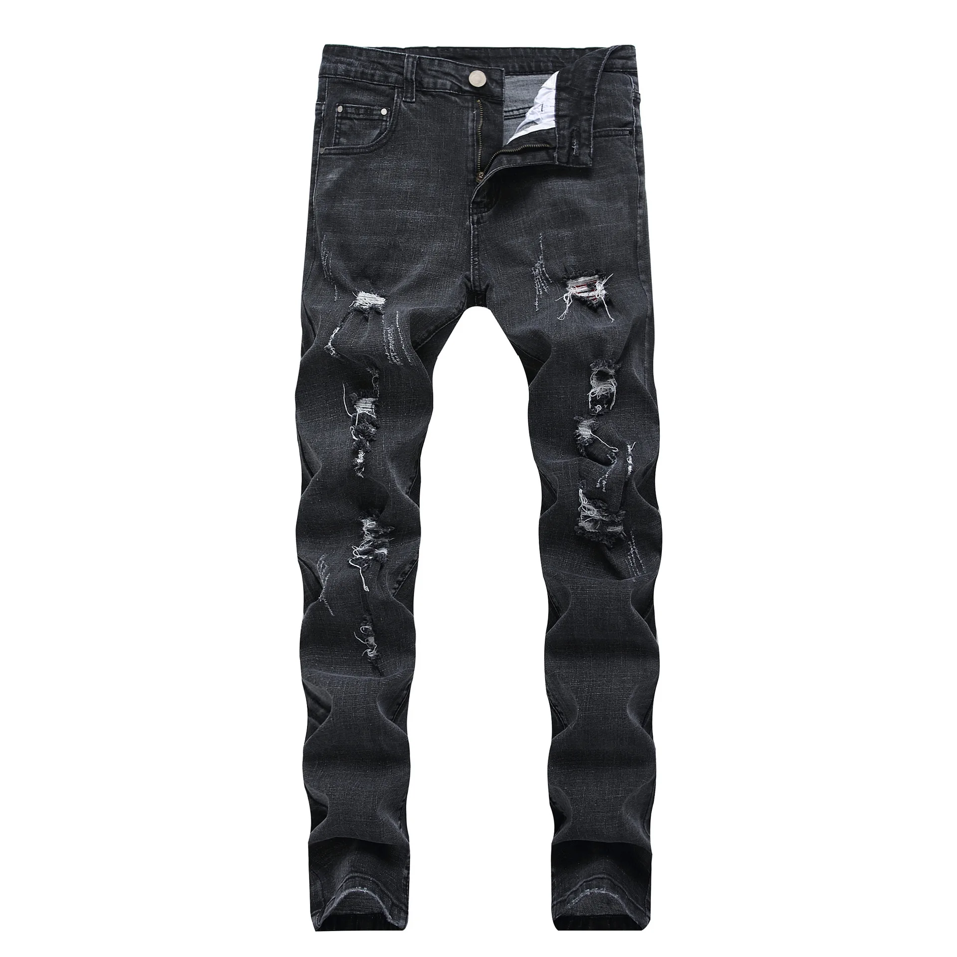 2022 Men's Ripped Jeans Pants Hole Denim Joggers Male Distressed Destroyed Trousers Cotton Long Brand Pants
2022 Men's Ripped Jeans Pants Hole Denim Joggers Male Distressed Destroyed Trousers Cotton Long Brand Pants