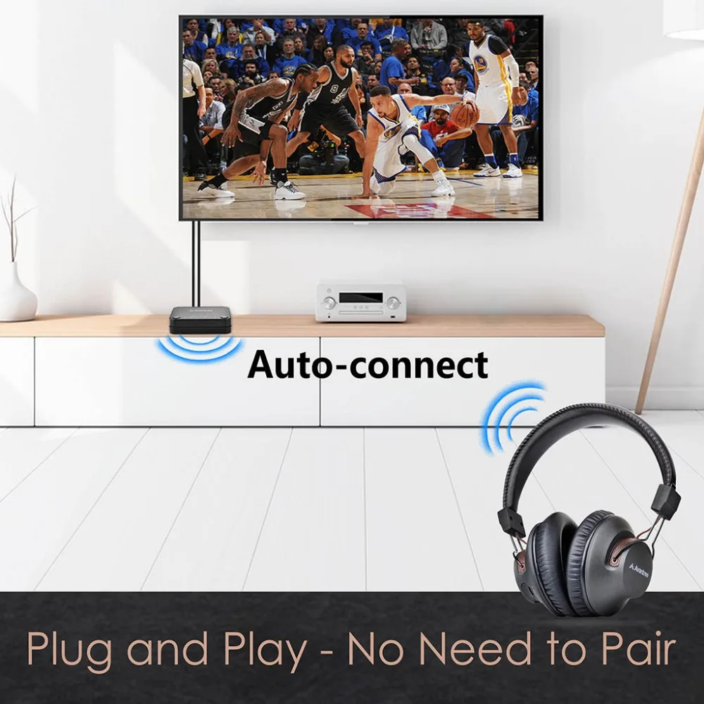 Avantree беспроводные наушники для ТВ с Bluetooth передатчиком оптического/RCA/AUX