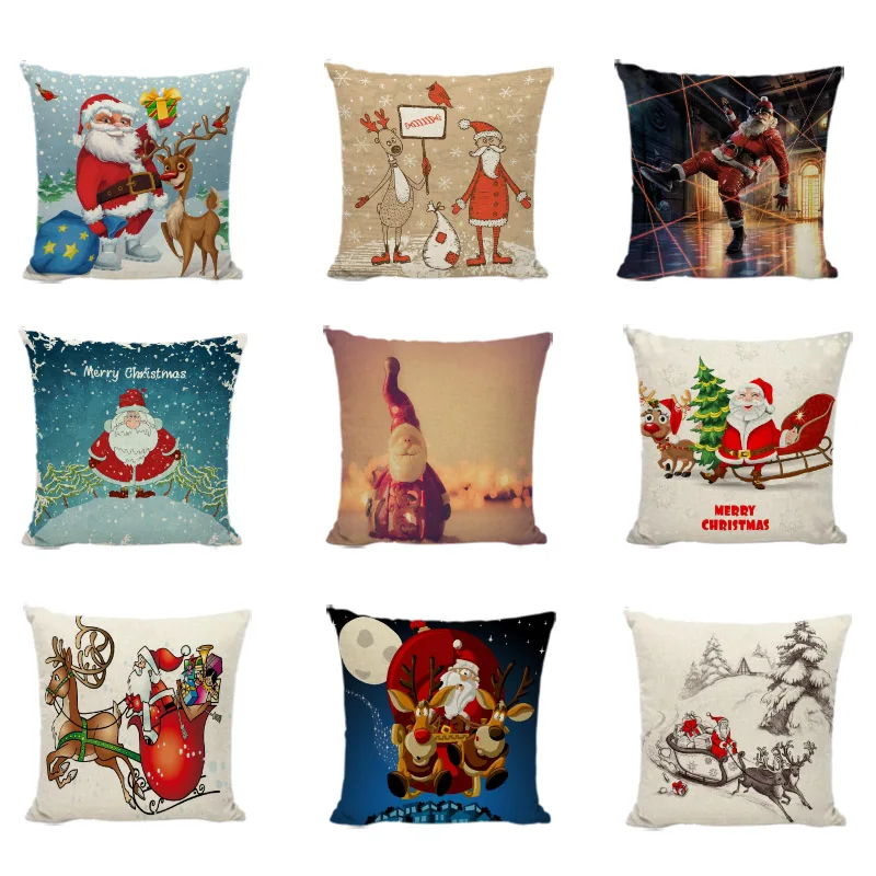 Merry Christmas Cushion Cover Linen Santa Claus Elk Gift White Bear Snowflake Pillow Case Office Chair Family Sofa Chair Decor
Merry Christmas Cushion Cover Linen Santa Claus Elk Gift White Bear Snowflake Pillow Case Office Chair Family Sofa Chair Decor