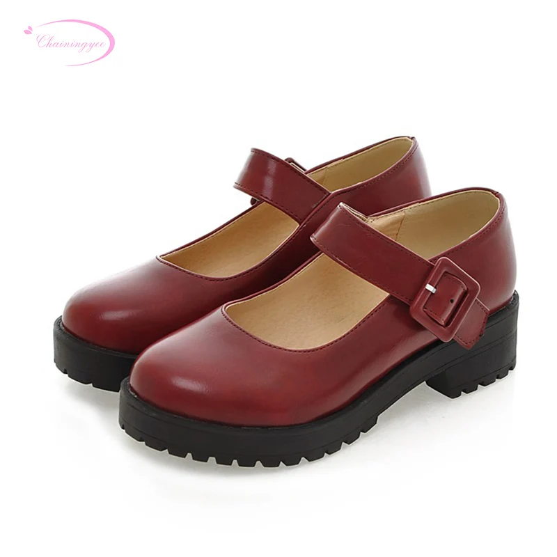 Chainingyee leisure style comfortable round toe pumps fashion belt buckle platform black red yellow med with women's shoes
Chainingyee leisure style comfortable round toe pumps fashion belt buckle platform black red yellow med with women's shoes