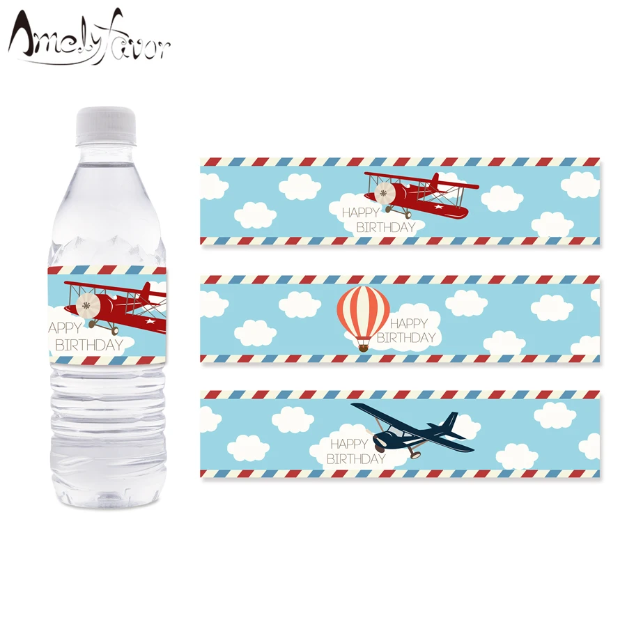 Airplane Water Bottle Labels Hot Air Balloon Water Bottle Labels Kids Birthday Party Decoration Supplies Airplane Baby Shower 
Airplane Water Bottle Labels Hot Air Balloon Water Bottle Labels Kids Birthday Party Decoration Supplies Airplane Baby Shower