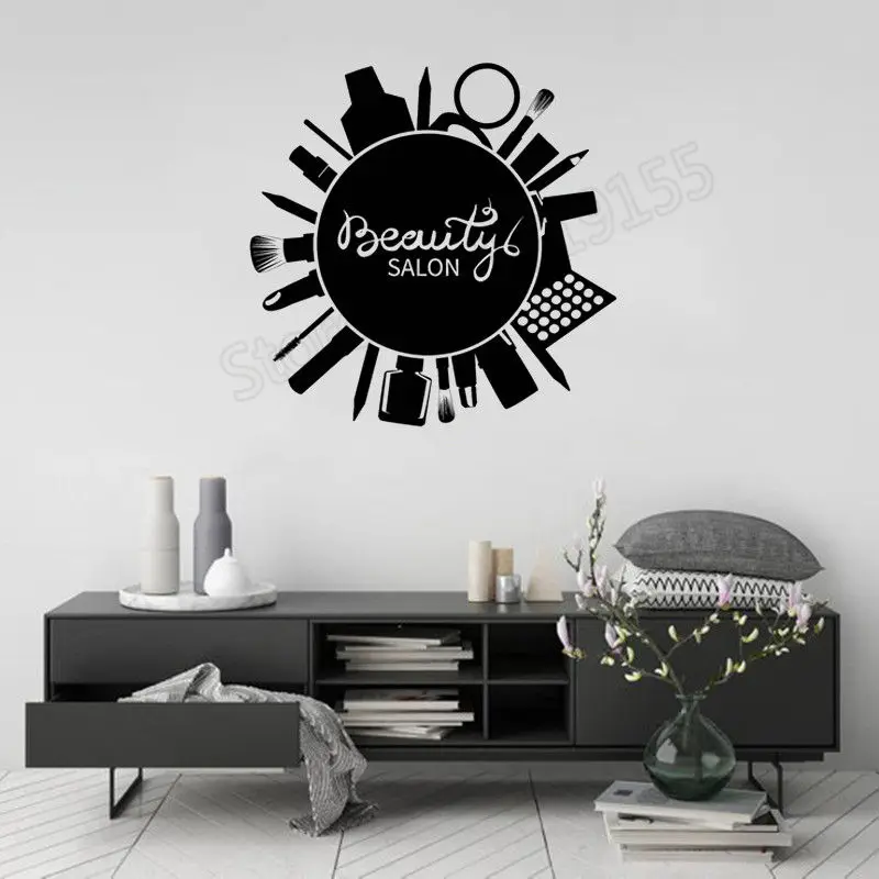 Signboard Beauty Salon Stickers Art vinyl wall Decorative mural Makeup Cosmetics poster Stickers wall decal stickers ZW08
Signboard Beauty Salon Stickers Art vinyl wall Decorative mural Makeup Cosmetics poster Stickers wall decal stickers ZW08