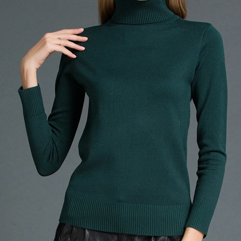Knitted Women Sweaters Casual Pullovers Solid Color Turtleneck Sweater Winter Warm Female Long Sleeve Knitted Jumper Tops ZMY29
Knitted Women Sweaters Casual Pullovers Solid Color Turtleneck Sweater Winter Warm Female Long Sleeve Knitted Jumper Tops ZMY29