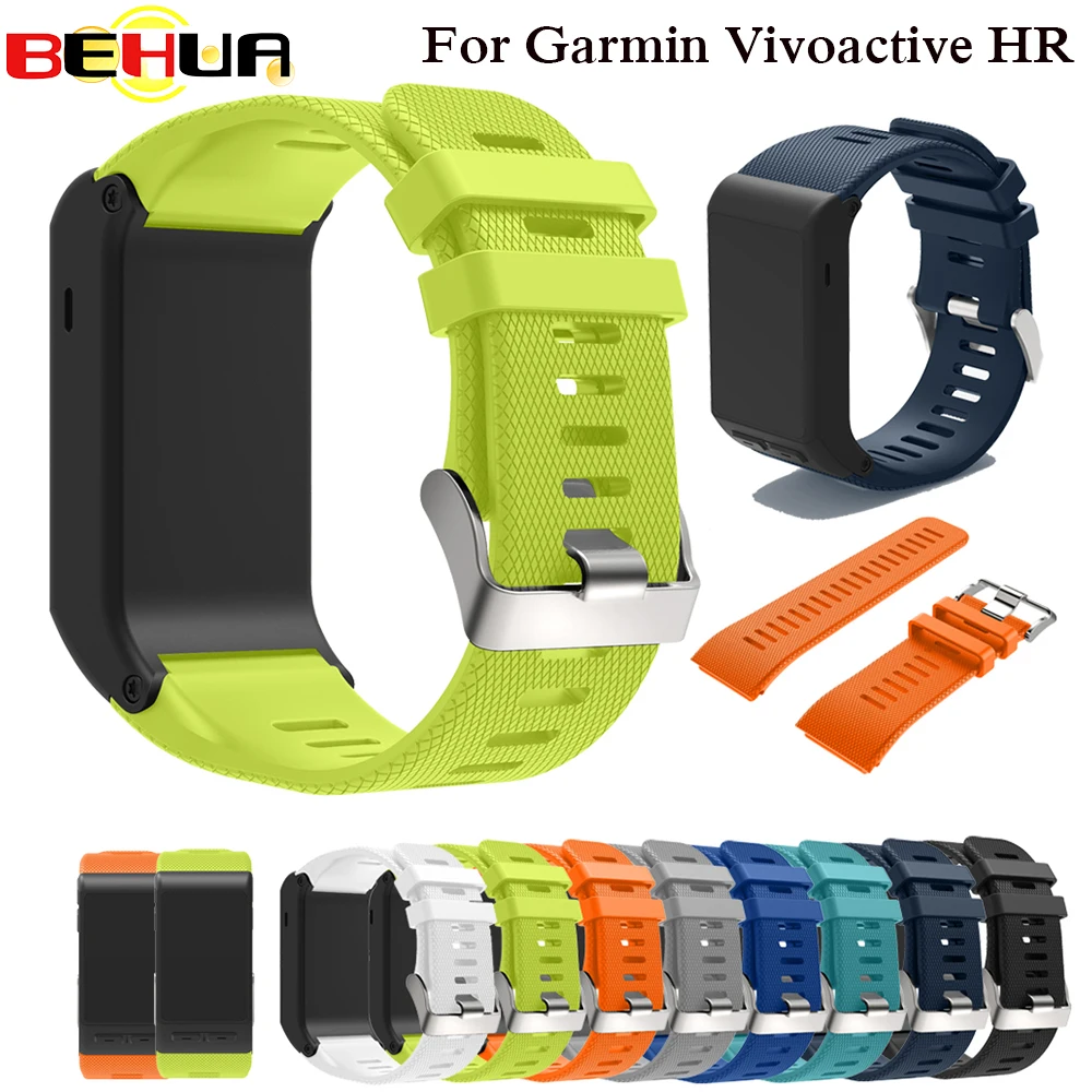 Спортивный силиконовый ремешок для Garmin vivoactive HR сменный на запястье