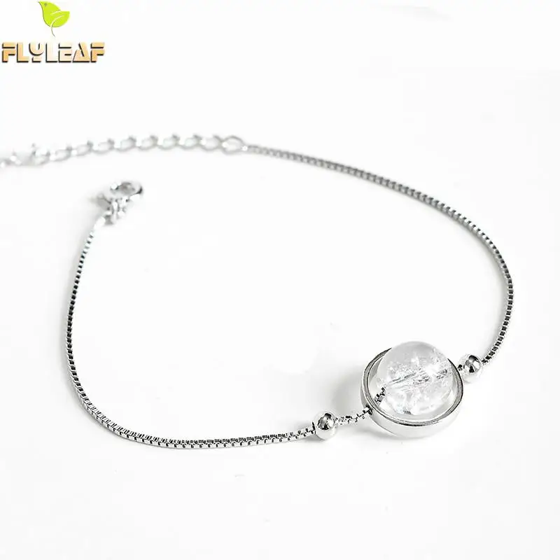 Nature Crystal Beads Bracelets & Bangles Real 925 Sterling Silver Bracelets For Women Fashion Box Chain Fine Jewelry Flyleaf
Nature Crystal Beads Bracelets & Bangles Real 925 Sterling Silver Bracelets For Women Fashion Box Chain Fine Jewelry Flyleaf