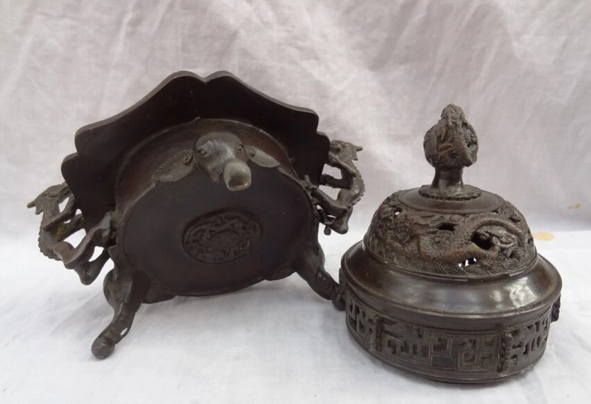 song voge gem S2998 8" Tibet Bronze Buddhism Myth Dragon Head Statue Elephant Incense Burner Censer
song voge gem S2998 8" Tibet Bronze Buddhism Myth Dragon Head Statue Elephant Incense Burner Censer