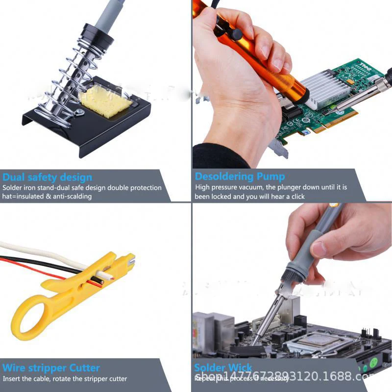 110v 220v 60w iron welding kit with adjustable temperature welding tool AD / DC portable multimeter welding repair tool
110v 220v 60w iron welding kit with adjustable temperature welding tool AD / DC portable multimeter welding repair tool