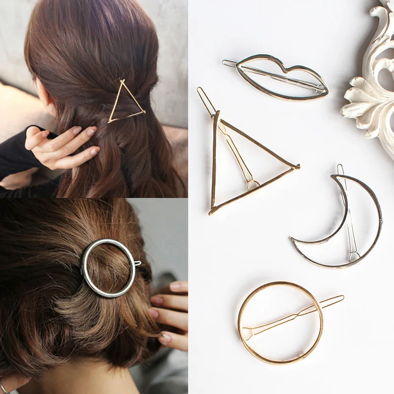 Hot Sale Women Fashion Hair Accessories Gold Silver Geometric Hairpins Elegant Barrettes Lips Hairgrips Hair Ornament Headbands
Hot Sale Women Fashion Hair Accessories Gold Silver Geometric Hairpins Elegant Barrettes Lips Hairgrips Hair Ornament Headbands