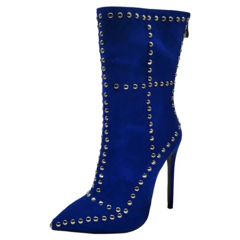 SHOFOO shoes,Beautiful fashionable women's shoe, suede, decorative rivets, 11 cm high heel boots, mid-calf boots. SIZE:34-45
SHOFOO shoes,Beautiful fashionable women's shoe, suede, decorative rivets, 11 cm high heel boots, mid-calf boots. SIZE:34-45