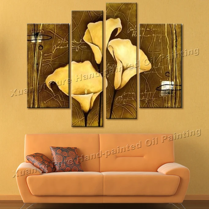 4 Panel Wall Painting Flower Abstract Hand Painted Flowers Picture Cuadros Decoracion Canvas Art For Living Room Unframed XY182
4 Panel Wall Painting Flower Abstract Hand Painted Flowers Picture Cuadros Decoracion Canvas Art For Living Room Unframed XY182