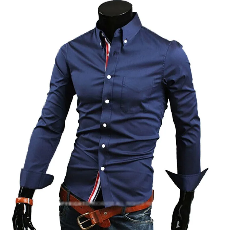 Cheap Shipping Hot New Fashion Business Casual Slim Fit Length-sleeved Shirts Men's Dress Shirts Leisure Brand 5 Colors 5 Sizes
Cheap Shipping Hot New Fashion Business Casual Slim Fit Length-sleeved Shirts Men's Dress Shirts Leisure Brand 5 Colors 5 Sizes