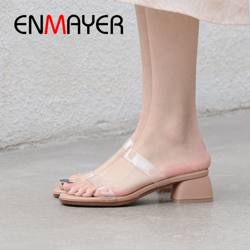 ENMAYER/Новинка 2019 года; Женские летние модные шлепанцы на среднем каблуке; Zapatos De Mujer; Женская обувь; Размеры 34-40; LY2112
ENMAYER/Новинка 2019 года; Женские летние модные шлепанцы на среднем каблуке; Zapatos De Mujer; Женская обувь; Размеры 34-40; LY2112