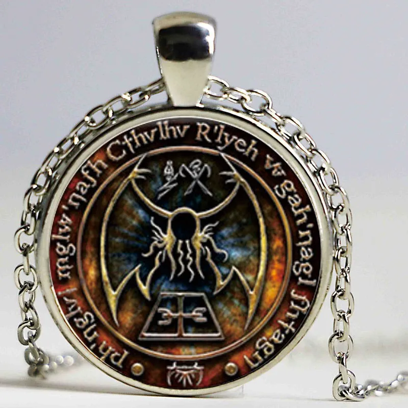 Cthulhu R'lyeh Sigil Pendant inspired by H.P. Lovecraft Pendant Necklace Glass Photo cabochon necklace
Cthulhu R'lyeh Sigil Pendant inspired by H.P. Lovecraft Pendant Necklace Glass Photo cabochon necklace