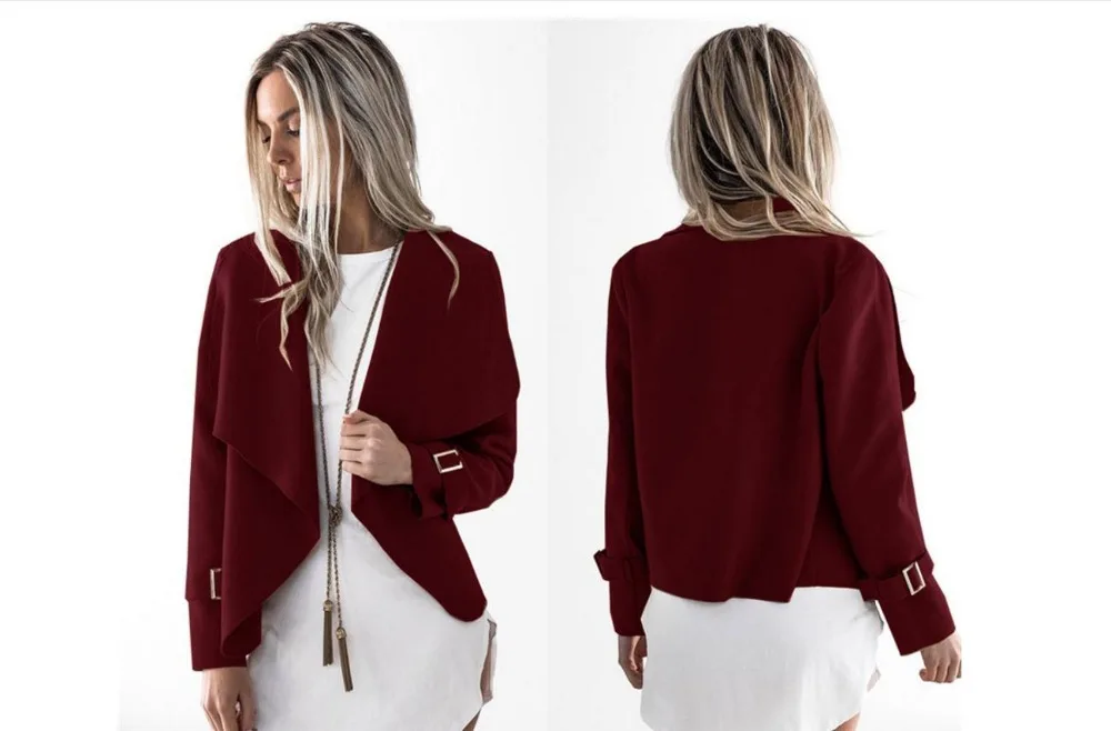 Women Fashion Casual Single Small Suit Jacket Spring Autumn Sexy Solid Color Short Paragraph Irregular Lapel Small jacket-1122 
Women Fashion Casual Single Small Suit Jacket Spring Autumn Sexy Solid Color Short Paragraph Irregular Lapel Small jacket-1122