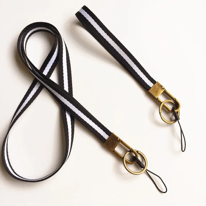 wholesale Soft Woven Stripe Neck Lanyard and Hand Wrist Strap for Cell Phone KeyChain ID NameTag With Bronze Hook
wholesale Soft Woven Stripe Neck Lanyard and Hand Wrist Strap for Cell Phone KeyChain ID NameTag With Bronze Hook