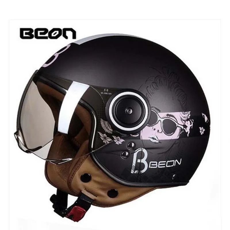 New girl Design 3/4 open face motorcycle helmet BEON B110B ABS retro motorbike vehicles Motocross running helmets four seasons
New girl Design 3/4 open face motorcycle helmet BEON B110B ABS retro motorbike vehicles Motocross running helmets four seasons