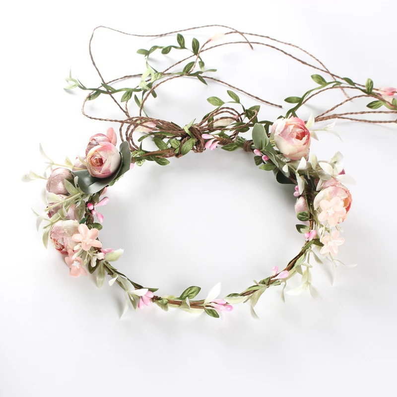 Flower Tiara Girl Crown Headband Pink Blue Head Beach Bridal Flower Hair Comb Wedding Floral Bride Wreath Women Hair Garlands
Flower Tiara Girl Crown Headband Pink Blue Head Beach Bridal Flower Hair Comb Wedding Floral Bride Wreath Women Hair Garlands