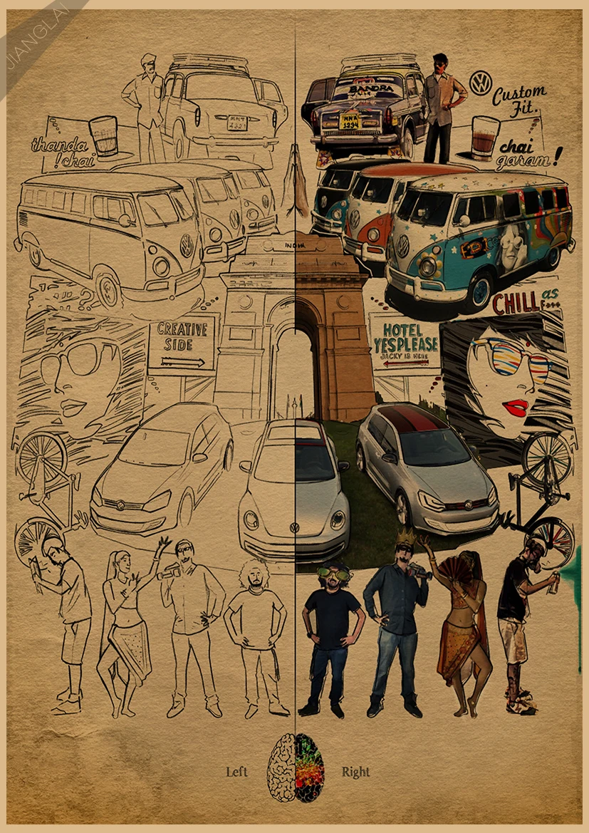 Vintage Poster roadside Volkswagen / nostalgic / kraft paper poster / bar coffee bar decorated p003
Vintage Poster roadside Volkswagen / nostalgic / kraft paper poster / bar coffee bar decorated p003