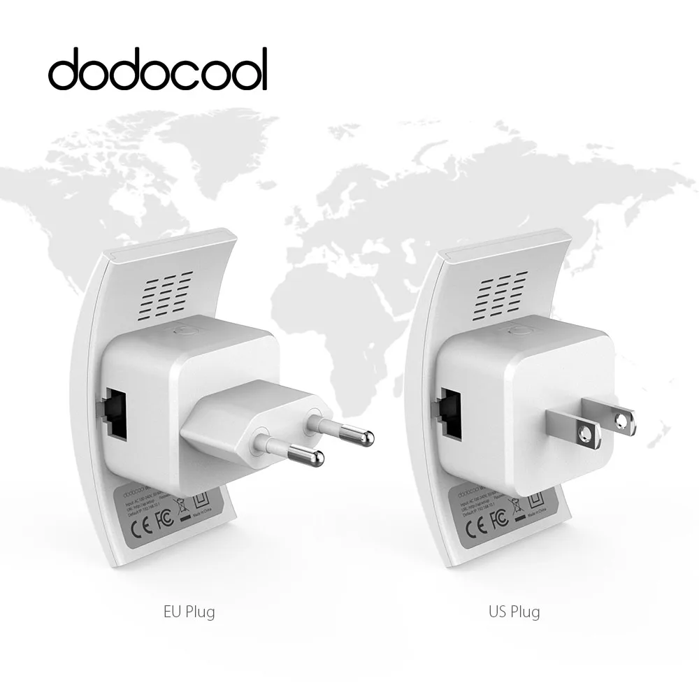 

dodocool N300 Wifi Repeater 802.11b/g/n Network Wireless Range Extender Signal Booster 2.4GHz 300Mbps Dual Antennas AP Wps