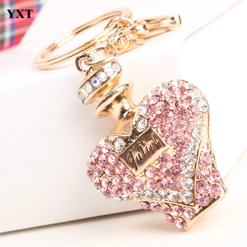 Perfume Bottle Lovely Fashion Cute Rhinestone Crystal Purse Bag Key chain Gift Keyring Women Jewelry Gift Collection
Perfume Bottle Lovely Fashion Cute Rhinestone Crystal Purse Bag Key chain Gift Keyring Women Jewelry Gift Collection