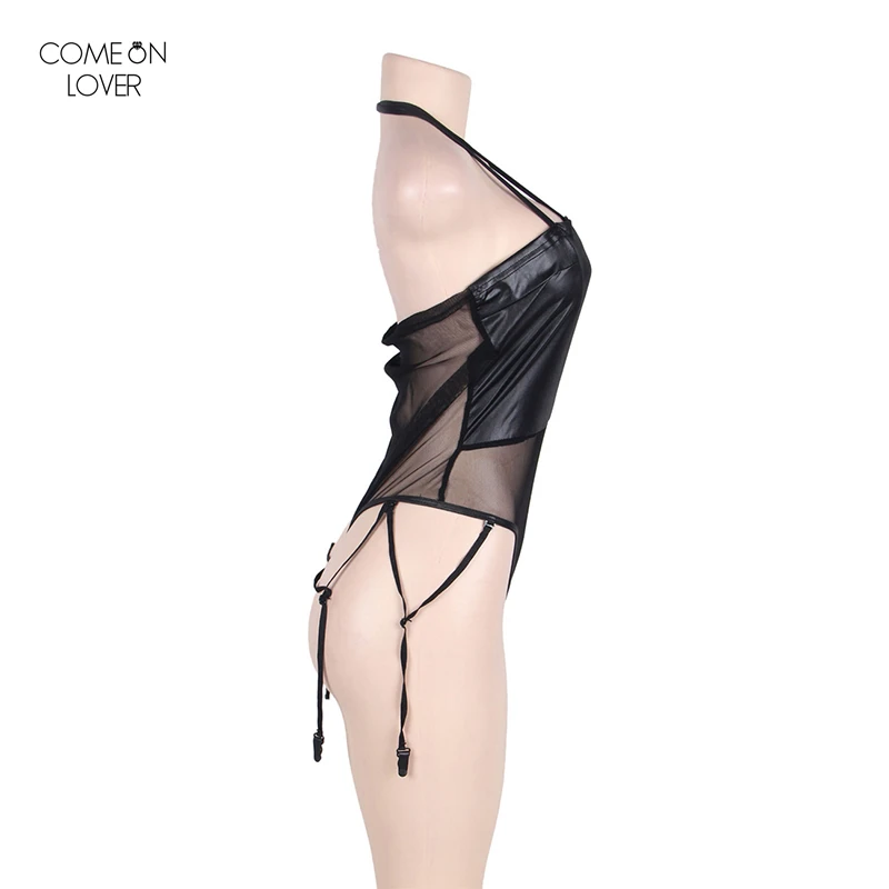 Comeonlover шорты Feminino Черный боди костюмы пляжного типа и комбинезоны RT80473 глубокий v