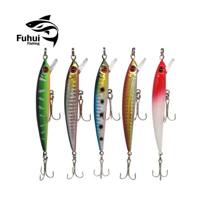 7g 9cm minnow fishing bait 3D eye surface floating fishing shaker three hook bait plastic bait 5 colors
7g 9cm minnow fishing bait 3D eye surface floating fishing shaker three hook bait plastic bait 5 colors