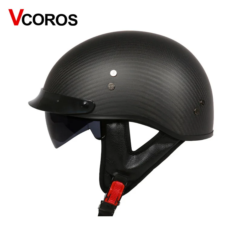 Carbon fibe half face motorcycle helmet with inner sunlens vintage motorbike helmet open face Locomotive moto helmet DOT
Carbon fibe half face motorcycle helmet with inner sunlens vintage motorbike helmet open face Locomotive moto helmet DOT