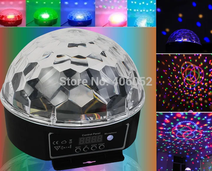 DMX512 6 каналов 20 Вт RGB светодиодный хрустальный Волшебный шар Диско DJ сценическое