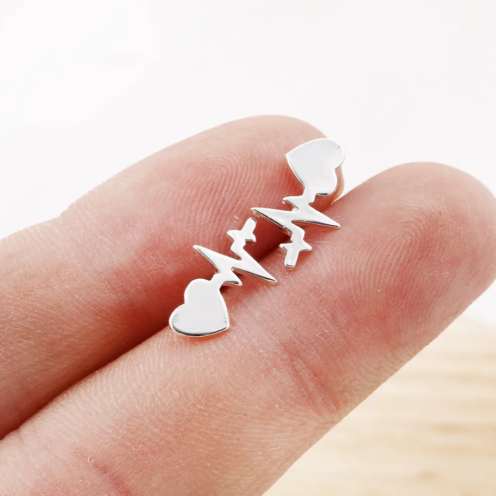 Jinleansu Heartbeat Stud Earrings ECG Induction Jewelry Earring For Women Bijoux Femme 10pcs/lot
Jinleansu Heartbeat Stud Earrings ECG Induction Jewelry Earring For Women Bijoux Femme 10pcs/lot