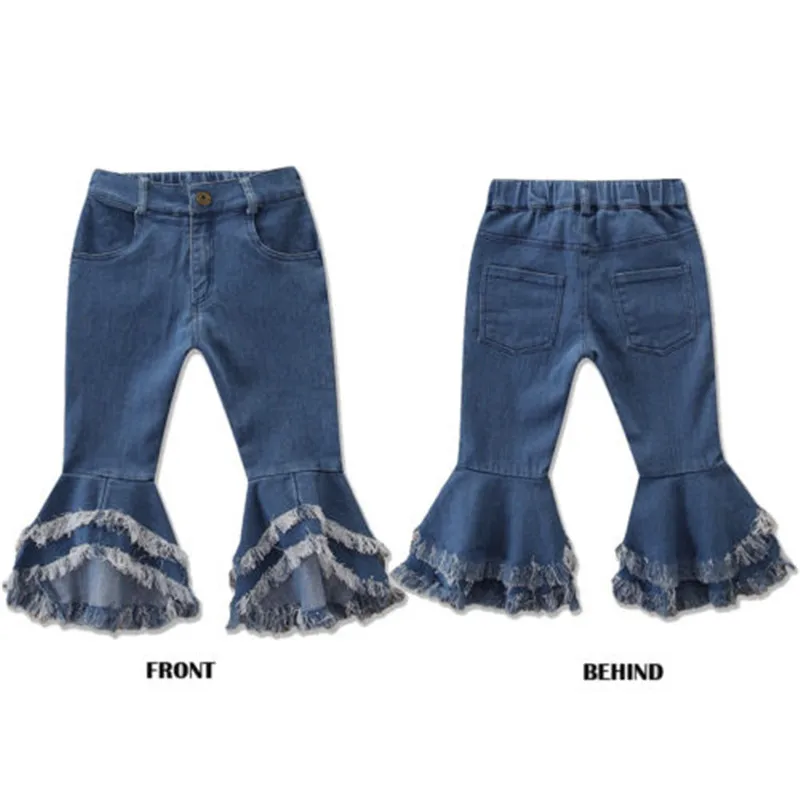 Children Pants 2-7Y Cute Toddler Kids Girls Long Denim Pants Kids Girl Princess Spring Ruffles Tassel Flare Trousers Hot
Children Pants 2-7Y Cute Toddler Kids Girls Long Denim Pants Kids Girl Princess Spring Ruffles Tassel Flare Trousers Hot
