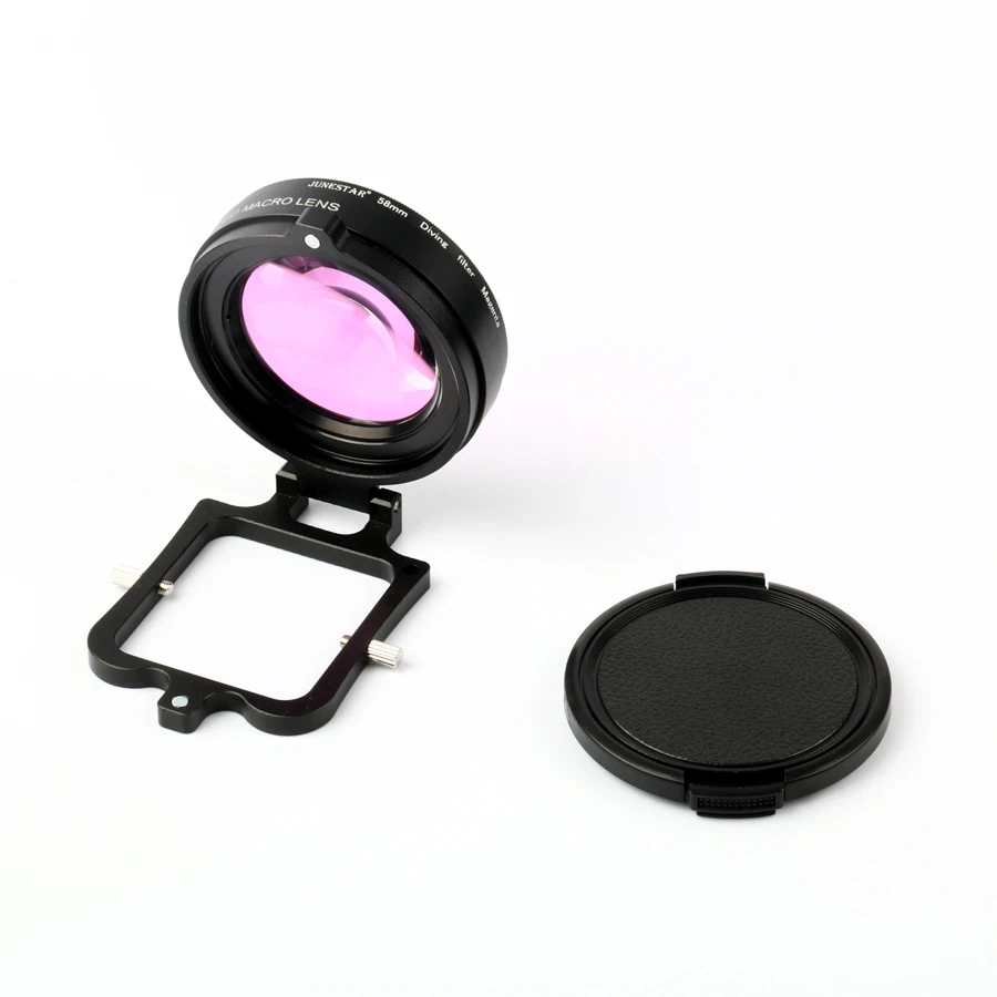 58mm HD Macro Lens Close-Up +16 Magnification 16X + Lens Cap +magenta filter+ Flip Adapter For hero5 6 black Camera Accessories
58mm HD Macro Lens Close-Up +16 Magnification 16X + Lens Cap +magenta filter+ Flip Adapter For hero5 6 black Camera Accessories