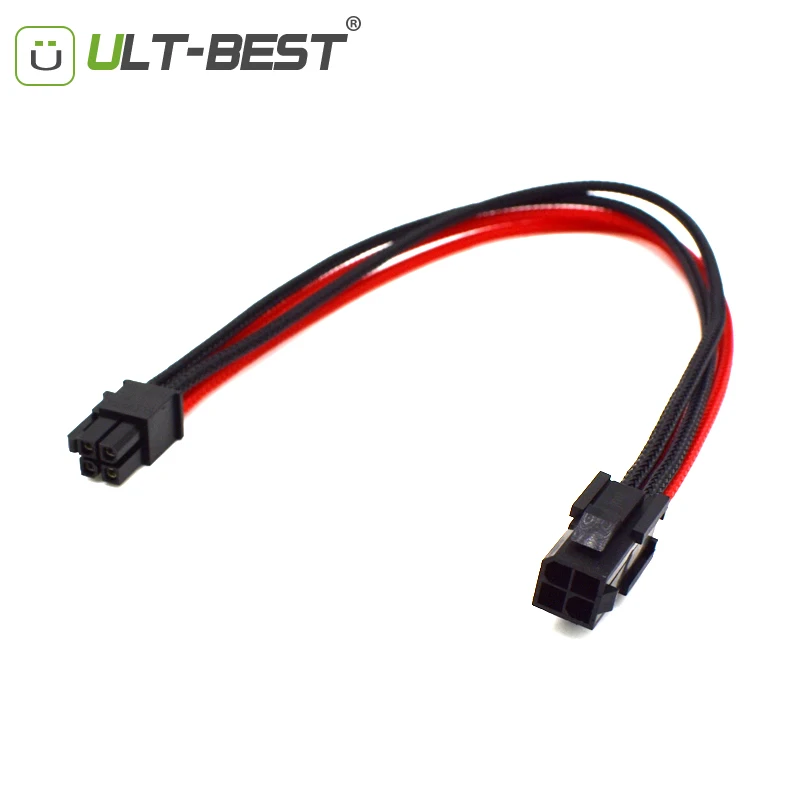 ULT best ATX EPS Питание Процессор 4Pin мужчин и женщин удлинитель 18AWG провод черный