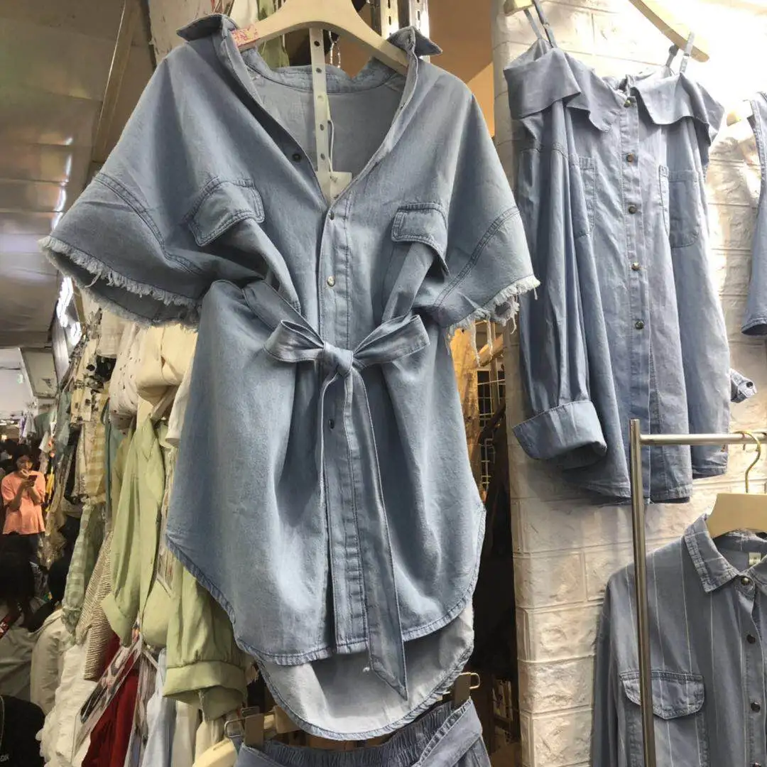 2019 New Arrival Casual Vadim Korean Blusas Summer Women's New Shirt Single-breasted Short-sleeved Wash Loose Long Female Tide
2019 New Arrival Casual Vadim Korean Blusas Summer Women's New Shirt Single-breasted Short-sleeved Wash Loose Long Female Tide