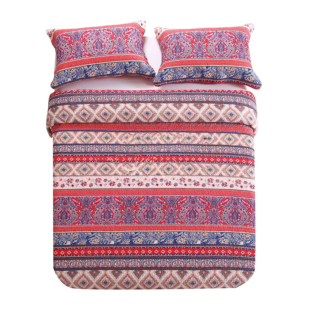 Bohemia Print Cotton Bedspreads Quilt Sets 3pcs Coverlet Bed Cover With 2*Pillowcase King Queen Size 230x250cm Summer Blanket
Bohemia Print Cotton Bedspreads Quilt Sets 3pcs Coverlet Bed Cover With 2*Pillowcase King Queen Size 230x250cm Summer Blanket