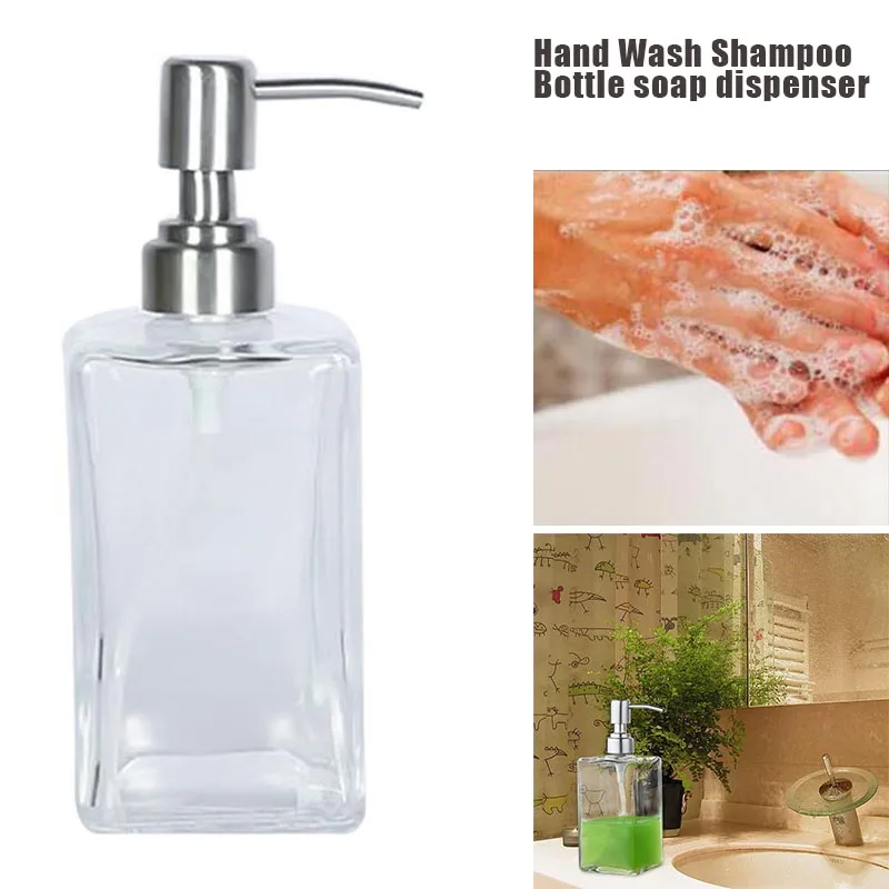 Glass Shampoo Dispenser Stainless Steel Pump Liquid Soap Essential Oils Lotions Bottle Hogard
Glass Shampoo Dispenser Stainless Steel Pump Liquid Soap Essential Oils Lotions Bottle Hogard