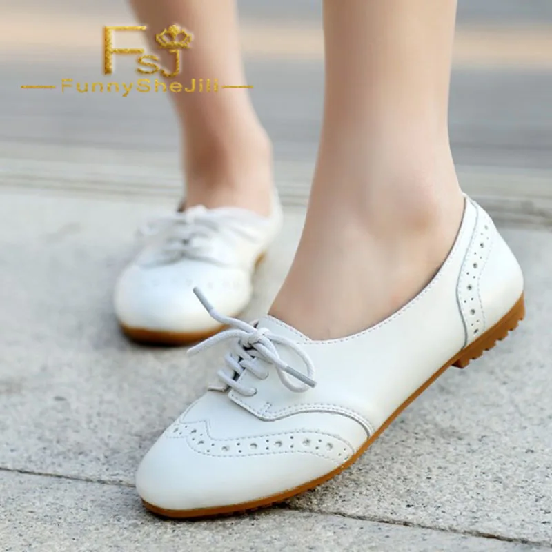White Wingtip Shoes Round Toe Lace up Flat Oxfords Spring Attractive Autumn Generous Attractive Incomparable Sexy FSJ Elegant
White Wingtip Shoes Round Toe Lace up Flat Oxfords Spring Attractive Autumn Generous Attractive Incomparable Sexy FSJ Elegant