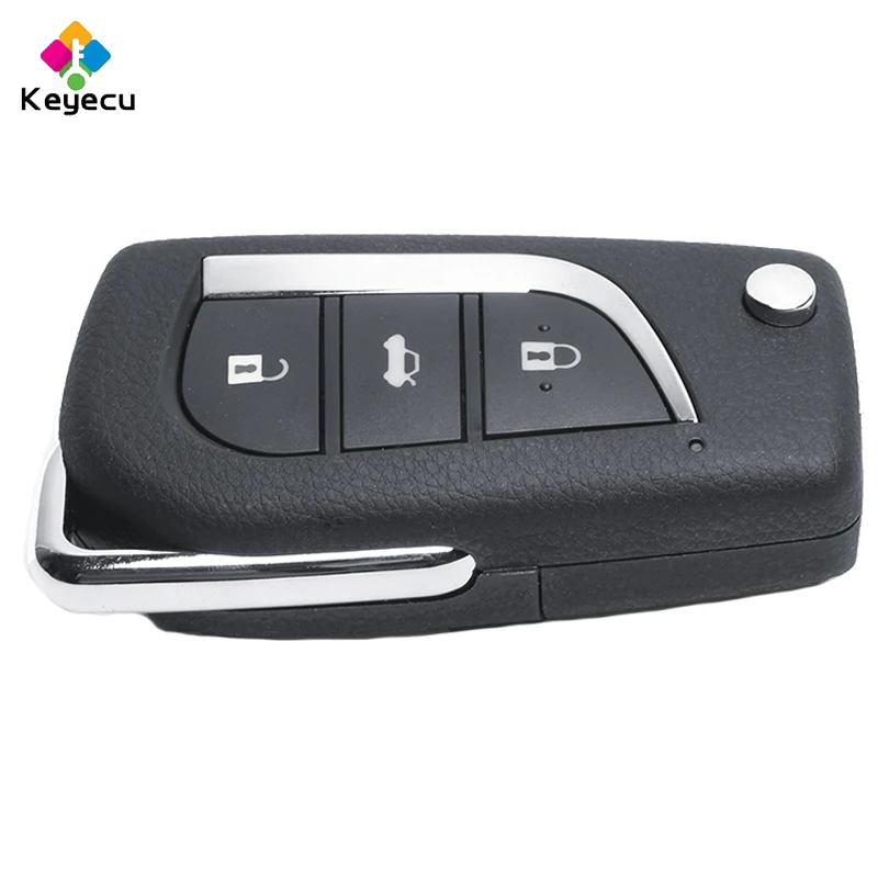 KEYECU Replacement Upgraded Flip Remote Key - 304.2MHz 4C Chip TOY43 Uncut Blade -FOB for Toyota Avensis Corolla RAV4 P/N: 60030
KEYECU Replacement Upgraded Flip Remote Key - 304.2MHz 4C Chip TOY43 Uncut Blade -FOB for Toyota Avensis Corolla RAV4 P/N: 60030