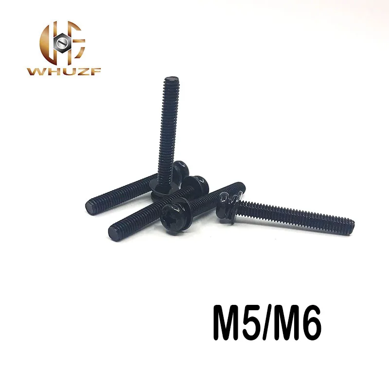 20pcs M5/M6 carbon steel 12.9 round head screws black screws three combination screws zinc screw
20pcs M5/M6 carbon steel 12.9 round head screws black screws three combination screws zinc screw