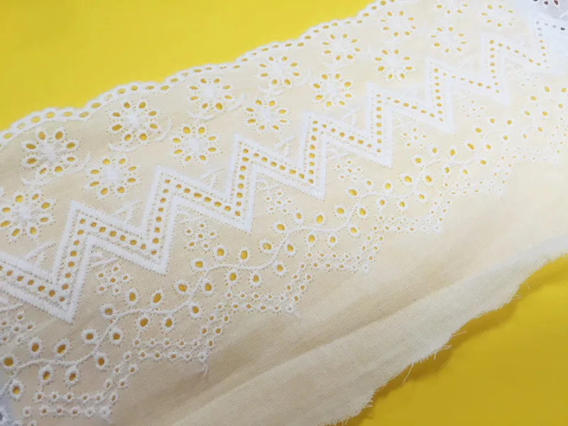 12cm 4.72" wide 5 yard ivory cotton fabric embroidered tapes lace trim ribbon clothing fabric QL4K147
12cm 4.72" wide 5 yard ivory cotton fabric embroidered tapes lace trim ribbon clothing fabric QL4K147