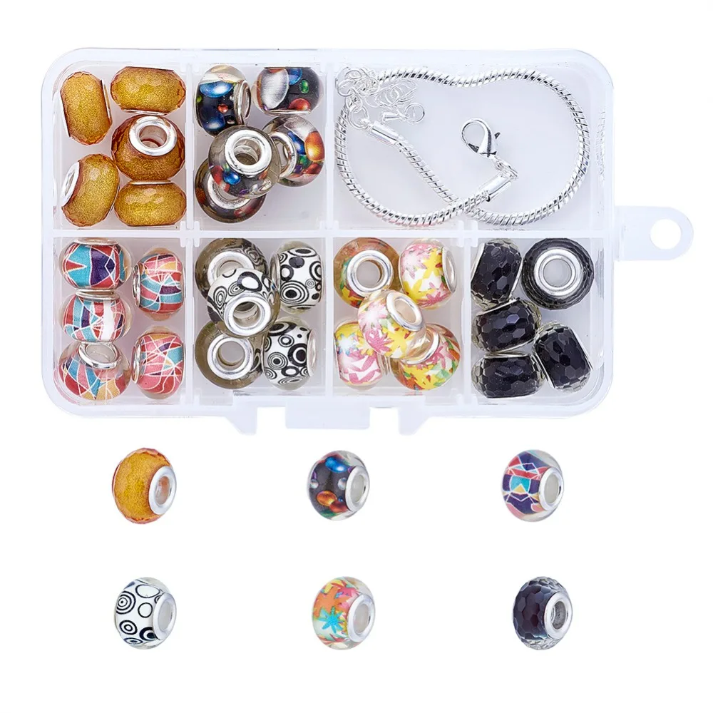 1Box Acrylic European Beads and Brass European Style Bracelet Making for DIY Mixed Color Bracelet: 160x3mm; Beads: 14x9mm
1Box Acrylic European Beads and Brass European Style Bracelet Making for DIY Mixed Color Bracelet: 160x3mm; Beads: 14x9mm